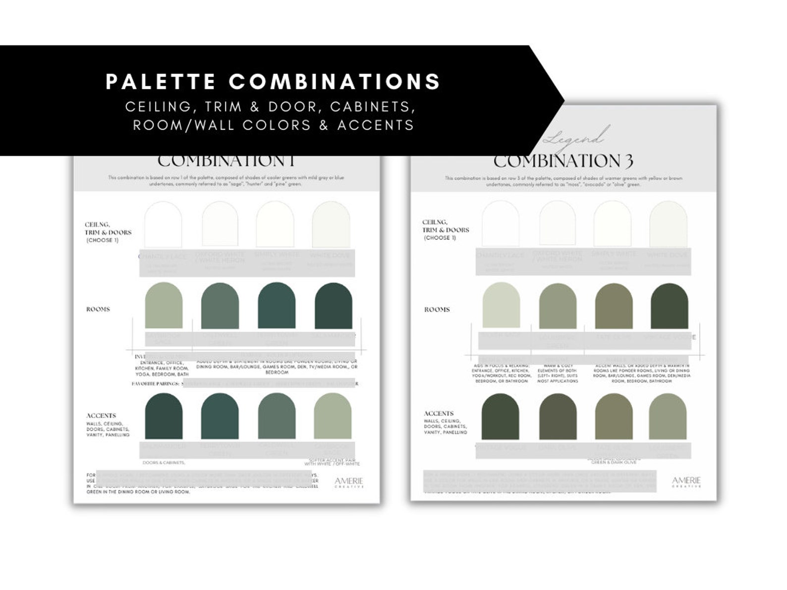 Timeless Green Paint Color Palette Benjamin Moore Classic Greens, Sage