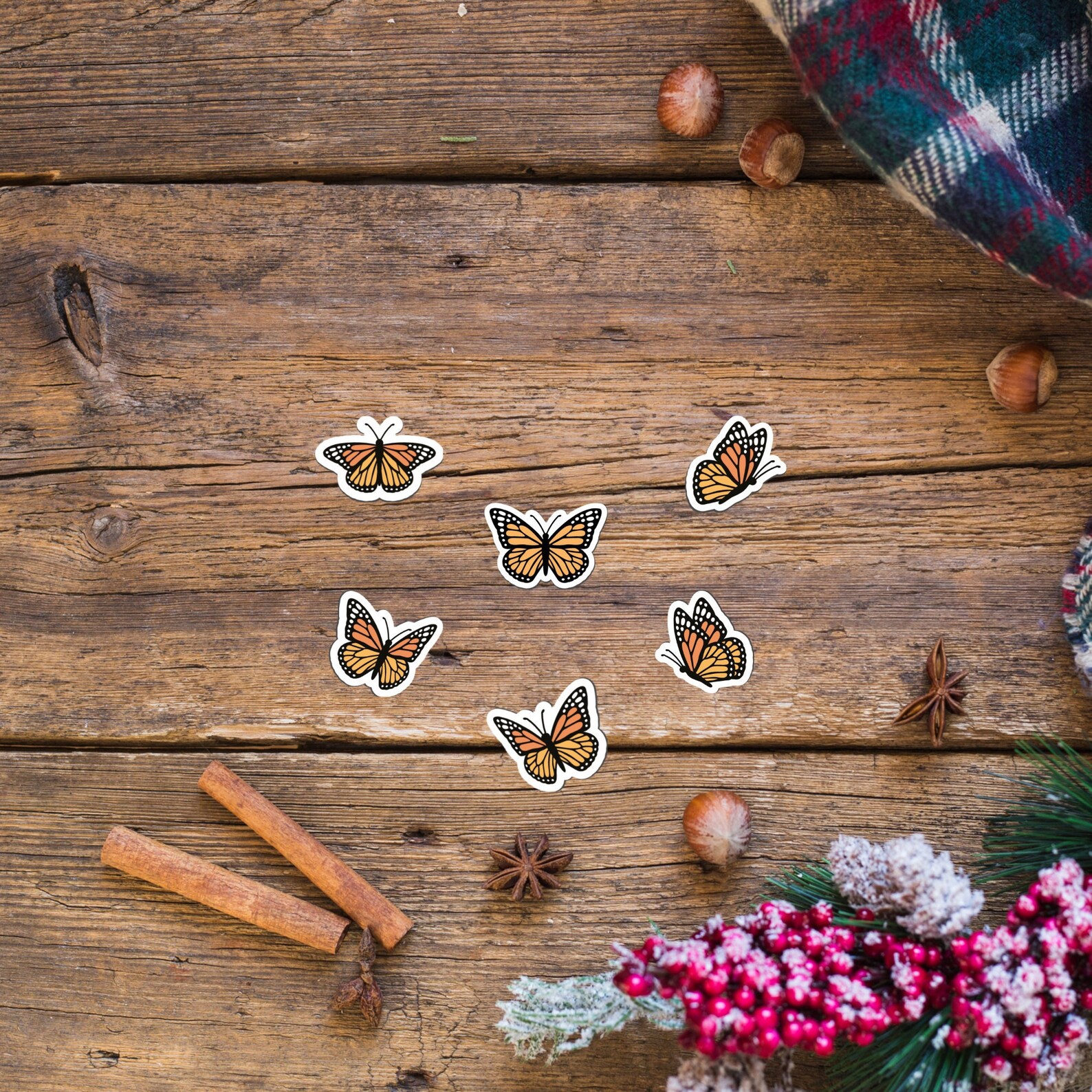 Mini Butterfly Sticker Pack 1/2 Inch Waterproof - Etsy