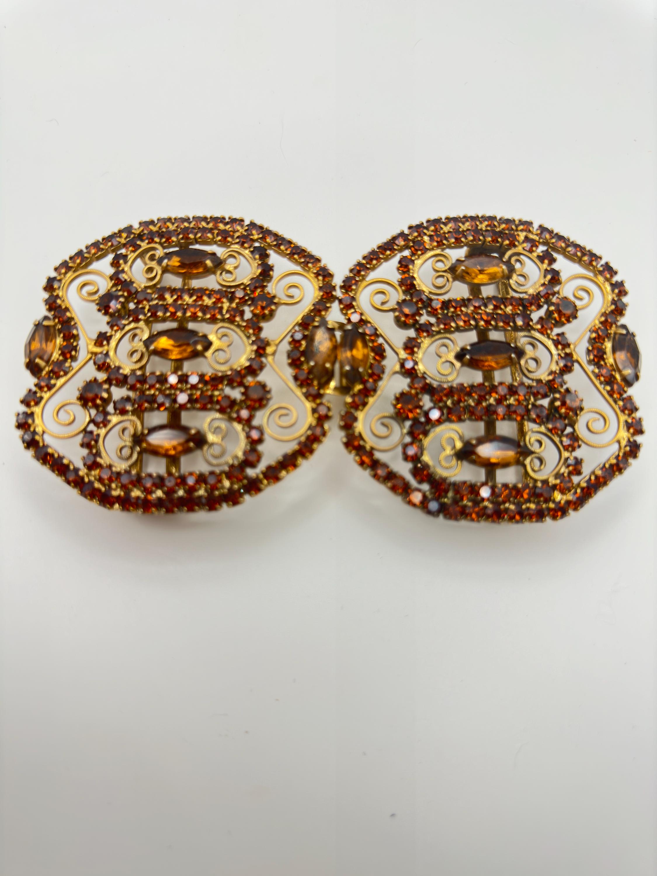 Vintage Verified JULIANA D&E Elephant Topaz Cabochon Rhinestone Gold Link Belt Juliana Belt - Etsy main image 3