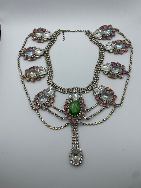 Signed BIJOUX M.G. Czech Glass Necklace