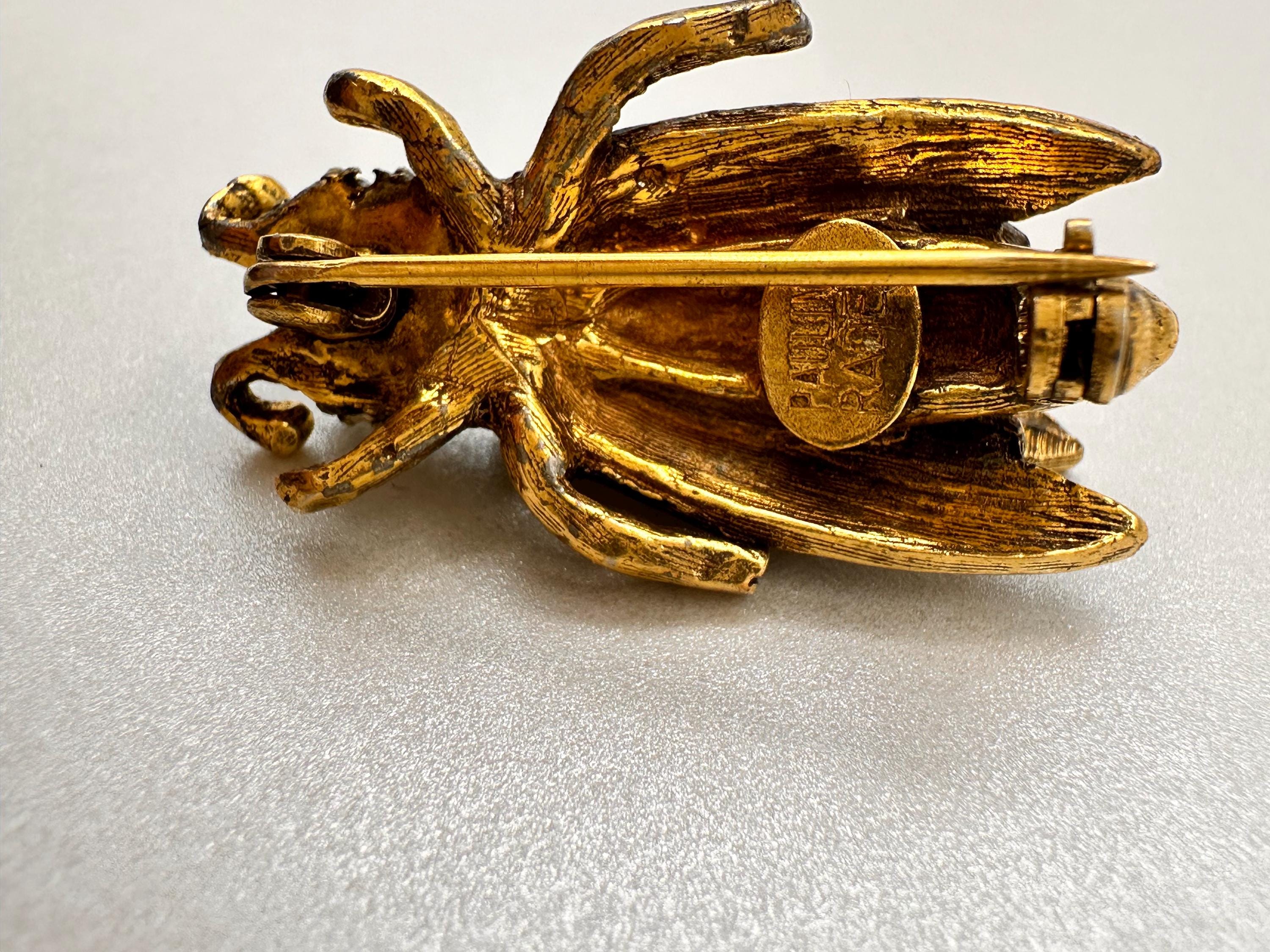 Vintage Pauline Rader Insect Brooch – Articulated Fluttering Wings ...