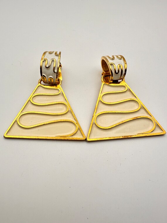 PAULINE RADER White Enamel Doorknocker Modernist … - image 3