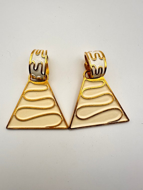 PAULINE RADER White Enamel Doorknocker Modernist … - image 2