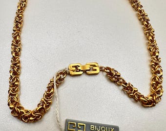 GIVENCHY Vintage Gold Plated Large Chain Necklace - Etsy