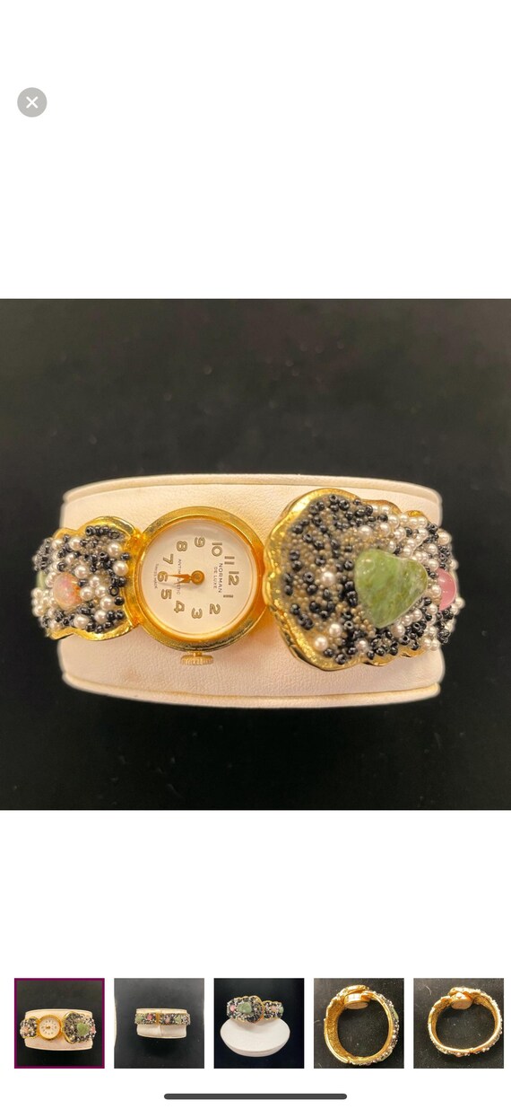 Vintage Norman De Lux Swiss Bracelet Watch – Gold Tone  display picture 3