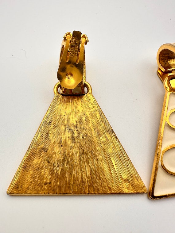 PAULINE RADER White Enamel Doorknocker Modernist … - image 4