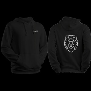 Zodiac Sign Character Black Hoodie Comfy