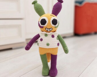 Looey the Balloon, Circus, Crochet Doll Pattern PDF, Colorful