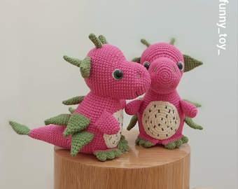 Dragon Pitaya Crochet dragon pattern amigurumi dragon crochet toy pattern Crochet Amigurumi Dragon Pattern ENG (US terminology)/RUS