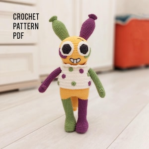 Looey el Globo, Circo, Patrón de Muñeca de Ganchillo en PDF, Juguete Amigurumi Colorido, Lindo Personaje Hecho a Mano, ENG/RUS