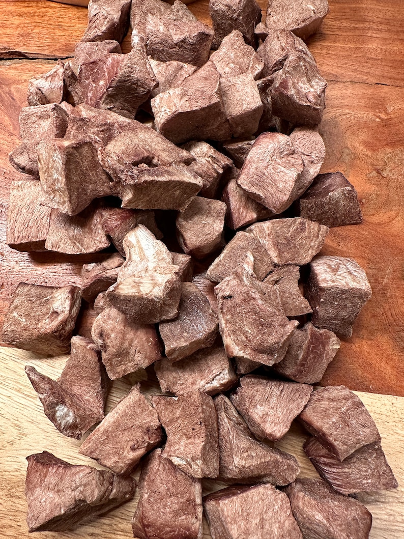 Dog Bundle Freeze Dry Treats.Training Treats for Dogs and Cats. Mushroom Powder for Dogs and Cats, Chicken Gizzards. Beef Heart, Beef Topper image 5