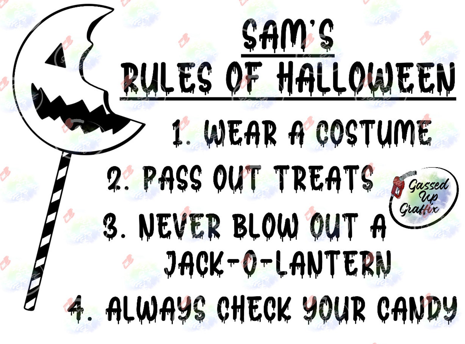 Sams Rules of Halloween SVG & PNG Etsy