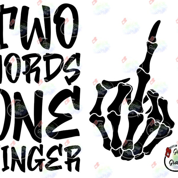 Two Words One Finger SVG & PNG