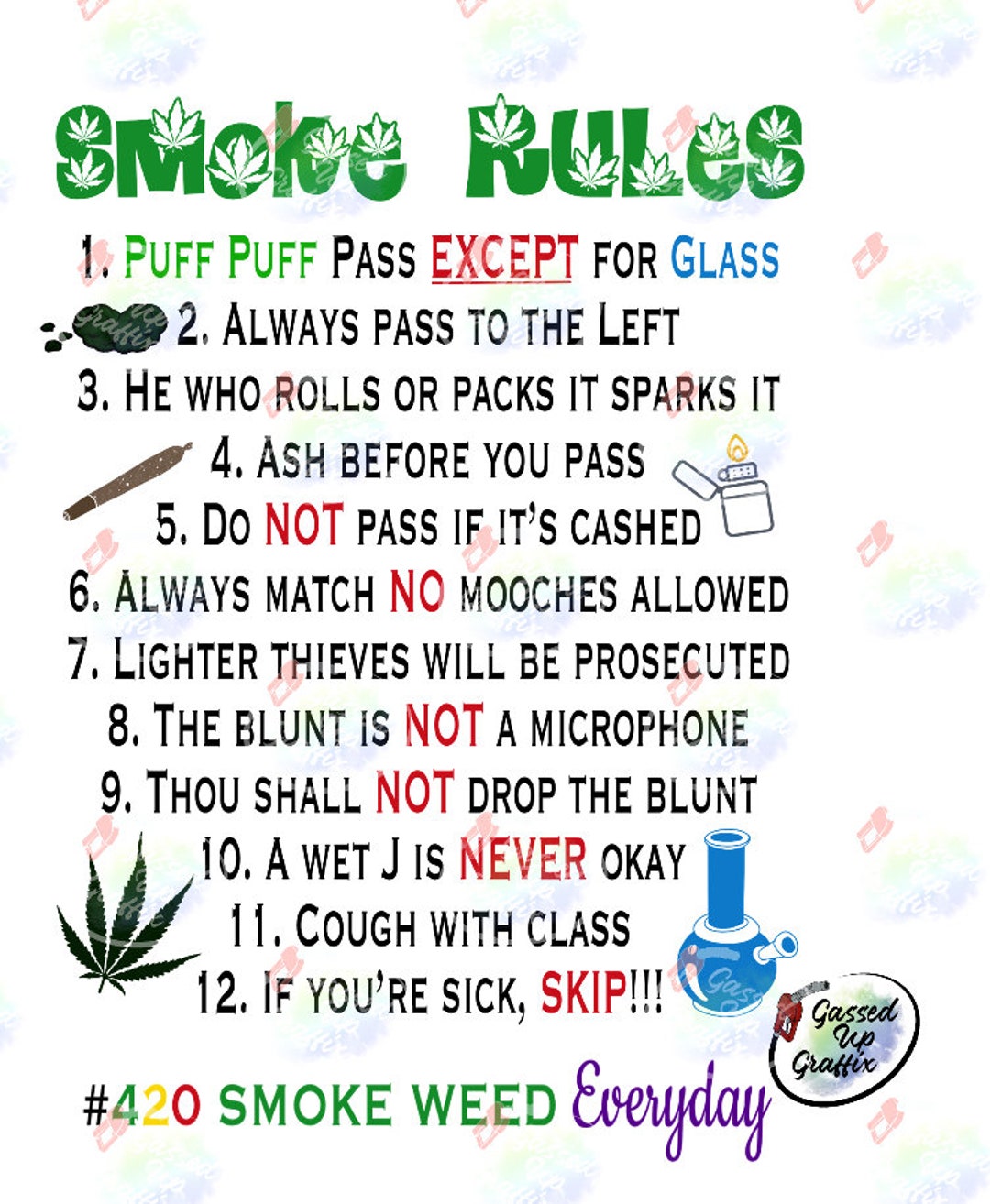 Smoke Rules PNG Etsy