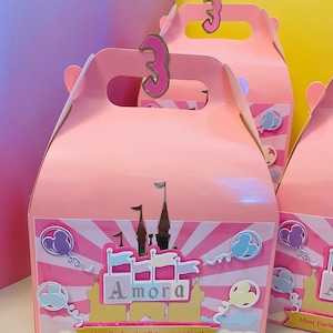 The Disney Park Theme Gable Boxes, Treats Box, Party Favors,Disney Party Theme, Snack Box