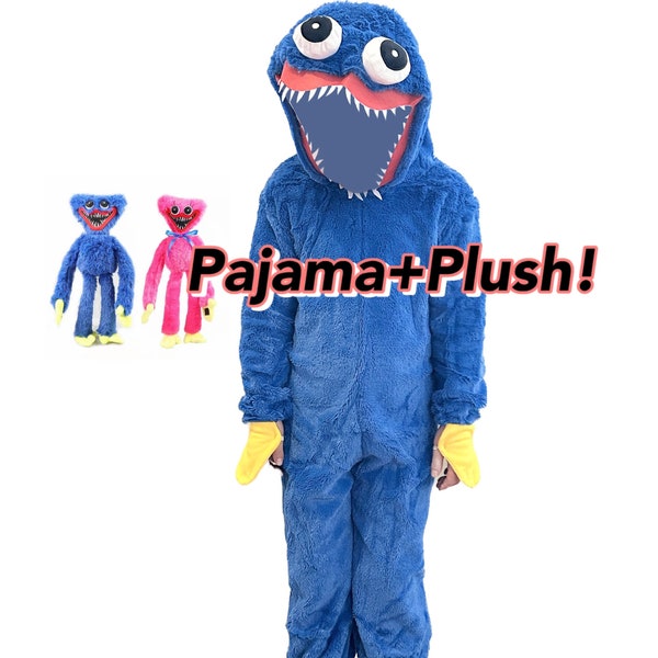 Poppy Playtime Huggy Wuggy Kissy Missy Costume Pajama Toy Plush Full Set Halloween Uniform Outfit