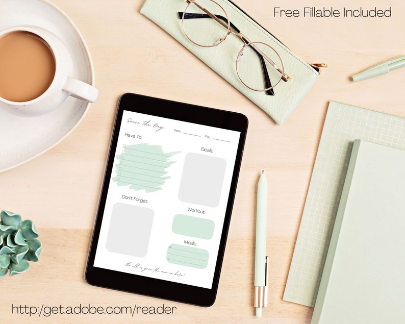 SAGE One Page Daily Printable Task Sheet Digital Daily Task Etsy
