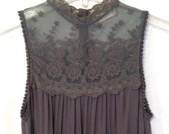 Vtg Y2K Altar&#39;d State Slip Dress Wn S Green Lace Embroidered Babydoll Nightgown Lingerie Whimsigoth Fairygrunge Victorian Coquette