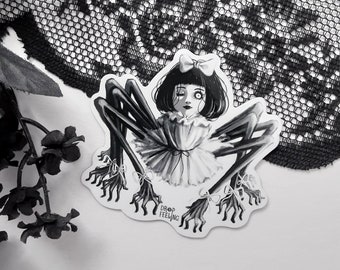Doll Spider Magnet - Horror Creature, Creepy Cute
