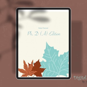 Ph.d Daily Planner Autumn Edition - first stage (pre-proposal)