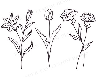Minimalist Wildflowers Png, Floral Shirt, Botanical, Nature Lover Art, Plant shirts, Graphic Tees, Wall Art Svg, Wild Flower Decor Art