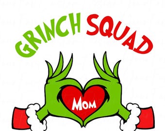 Custom Grinch Squad with Names PNG Image, 1-9 custom names, Digital Download, Merry Grinchmas, Grinchmas Png, Christmas Sublimation 2024