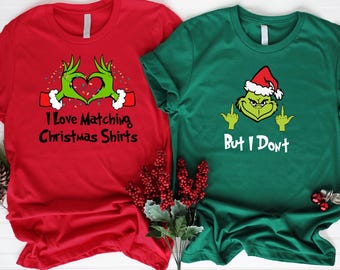 Grinch I love Matching Shirts, But I Dont PNG Digital Images, Matching Christmas Shirt Design, Family Sweater Design, Merry Grinchmas