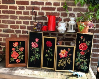 canevas tapisserie vintage roses