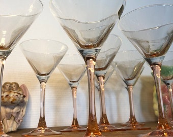 verres martini , cocktail vintage luminarc