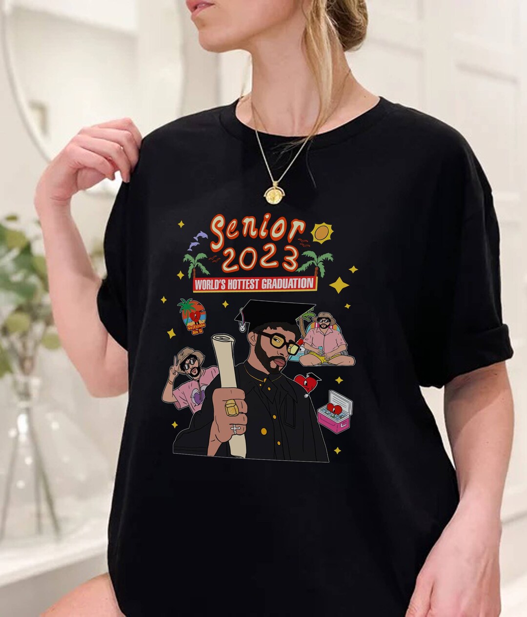 Bad Bunny Graduation Senior 2023 Shirt Congrats Bebesota Etsy