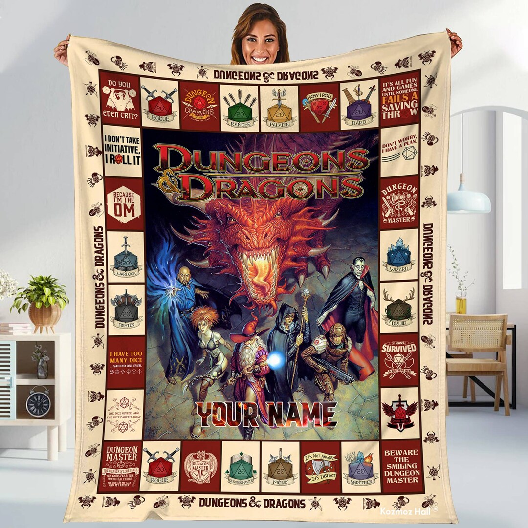 Dungeons and Dragons Dnd Game Fan Lover Blanket, Dungeon and Dragon