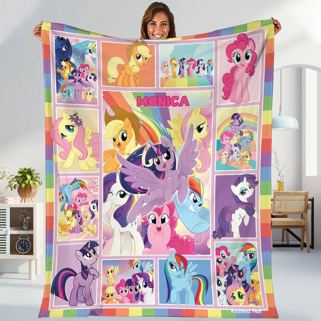 Personalized My Little Pony Blanket My Little Pony Fleece Blanket My