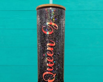 Gobelet à boule à neige // Gobelet à boule à neige personnalisé // canette en verre à boule à neige // gobelet à paillettes de demoiselles d'honneur // cadeau unique pour maman