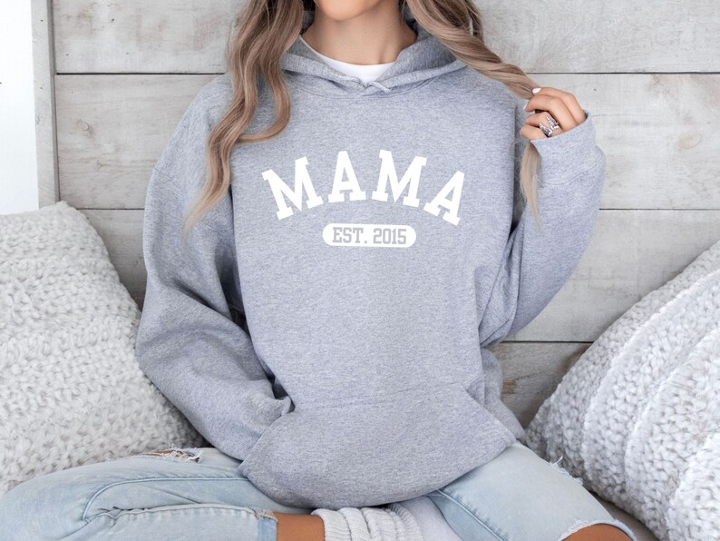 Personalized Mama Hoodie, Mother's Day Gift for Cool Mom, Custom Mama ...