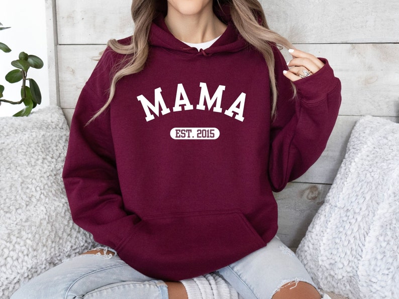 Personalized Mama Hoodie, Mother's Day Gift for Cool Mom, Custom Mama ...