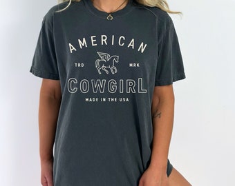 American Cowgirl comfort colors 90s country tshirt oversized graphic tee country concert tee