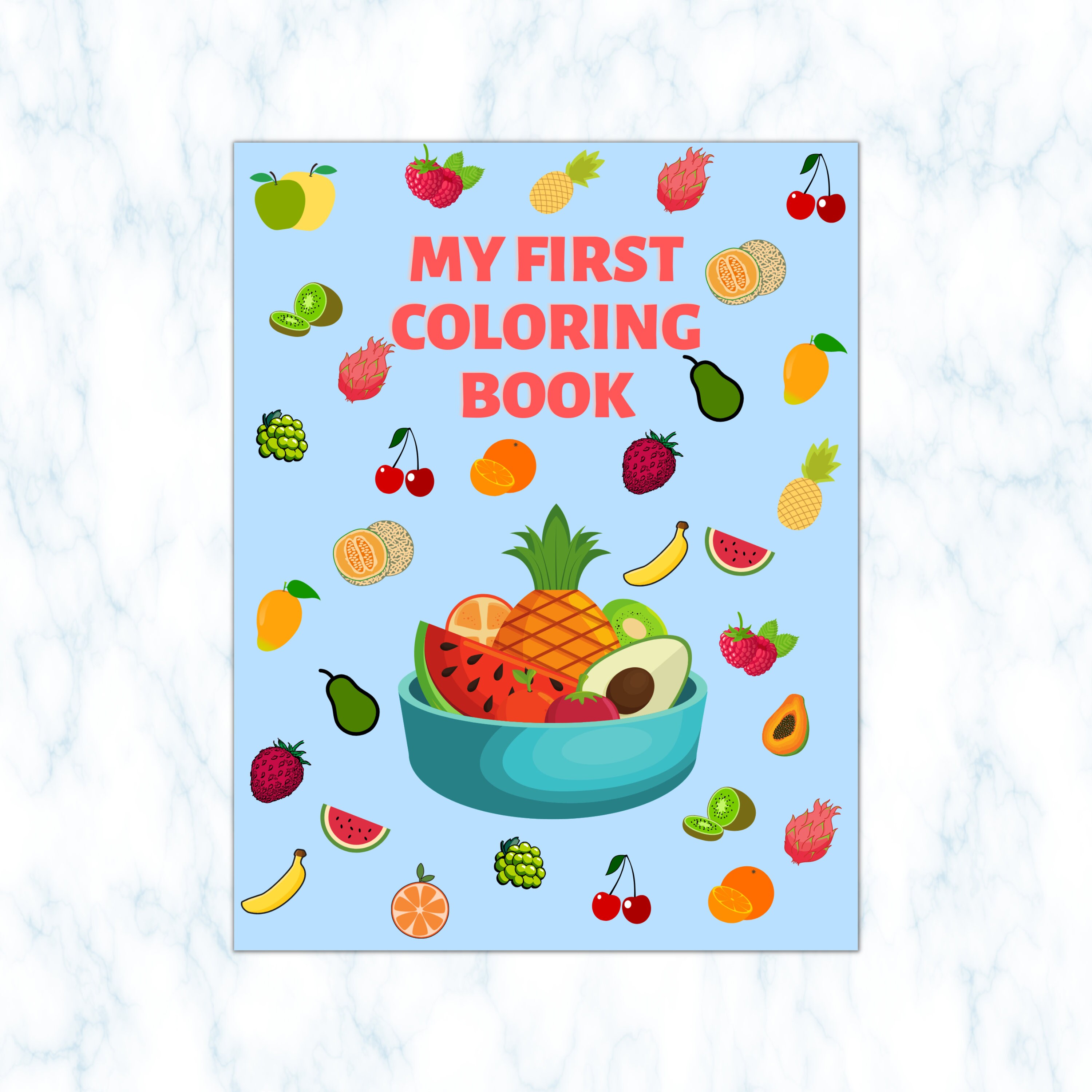 Fruit Coloring Pages | Fruit Coloring Book for Kids | Instant Download ...