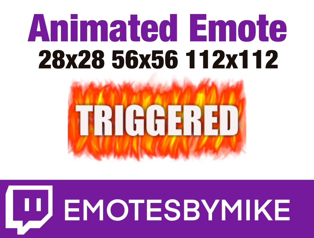 Triggered Animated Emote Twitch & Discord Chat Emote Etsy