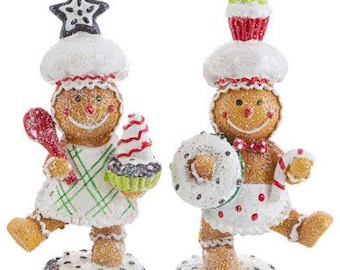Set of two decorative resin cookies