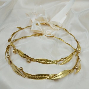 Corone nuziali foglia oro Corone nuziali Stefana Corone cerimonia ortodossa Corone nuziali. Fascia nuziale Corone nuziali ortodosse
