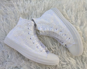 Wedding Converse.Custom sneakers