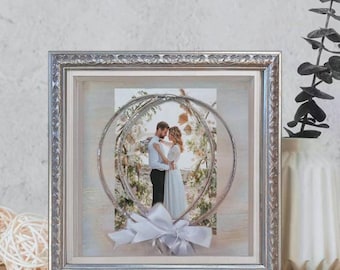 Stephanothiki/ wedding crown case / Wedding gift/ wall-mounted with special hooks for stefana and instructions.