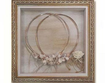 Stephanothiki/ wedding crown case / Wedding gift/ wall-mounted with special hooks for stefana and instructions.