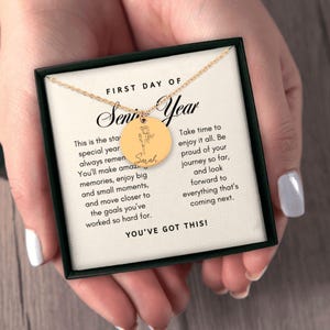 First Day Of Senior Year College High School Custom Name & Birth Flower Back To School Gifts Senior Gift University Class Of 2025 12th Grade