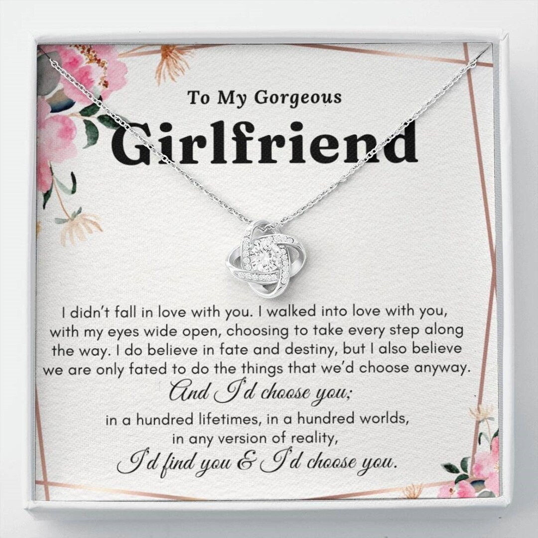 To My Girlfriend Necklace, Girlfriend Gift, Anniversary Gift for