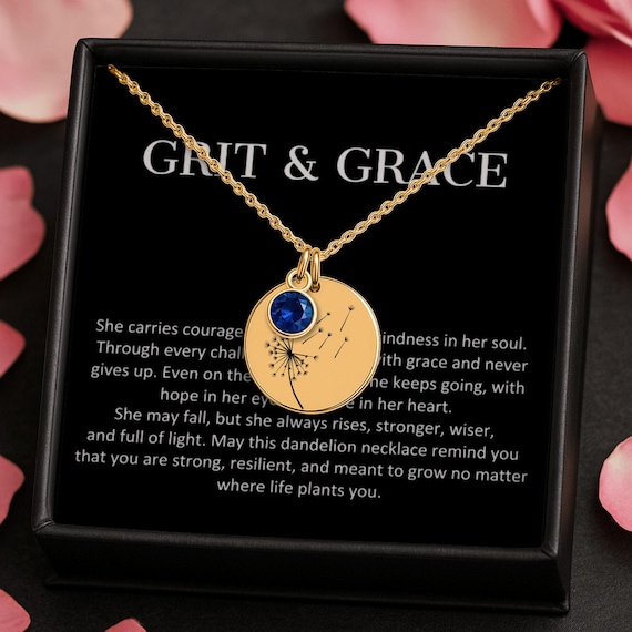 Grit and Grace Necklace, Warrior Gift, Inspirational Gifts