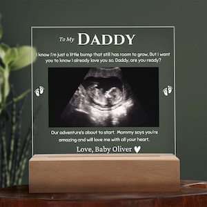 DADDY To Be on Father's Day I'm Just A Little Bump Plaque, Ultrasound Scan Gift, Dad to be Frame, Pregnancy Announcement Gift from Bump