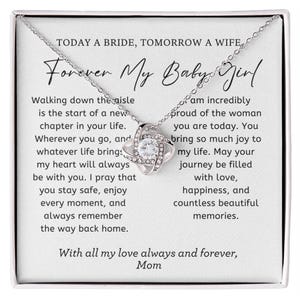 Bride Gift from Mom To My Daughter on Her Wedding Day, Mother to Daughter, Bride Wedding Gift for Daughter Rehearsal Dinner, Personalised