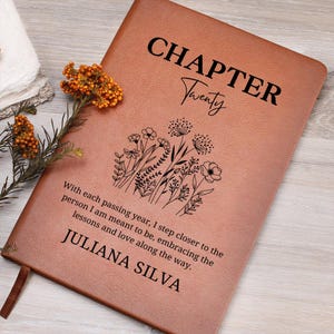 20th Birthday Gift, Chapter 20 Name Journal, 20 Years Old, Turning Twenty Notebook, 20 Years Old Gift for Her or Him, Friend Daughter Sister