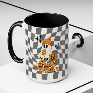 Cute Ghost Pumpkin Coffee Mug, Halloween Cups, Fall Ceramic Cups, Halloween 2025, Halloween Bats, Spooky Season Halloween Trick or Treat Mug